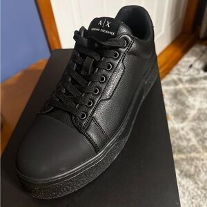 Armani Exchange Men's Black Textured Sneakers